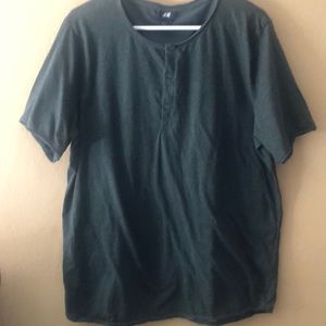 H&M mens  olive green shirt